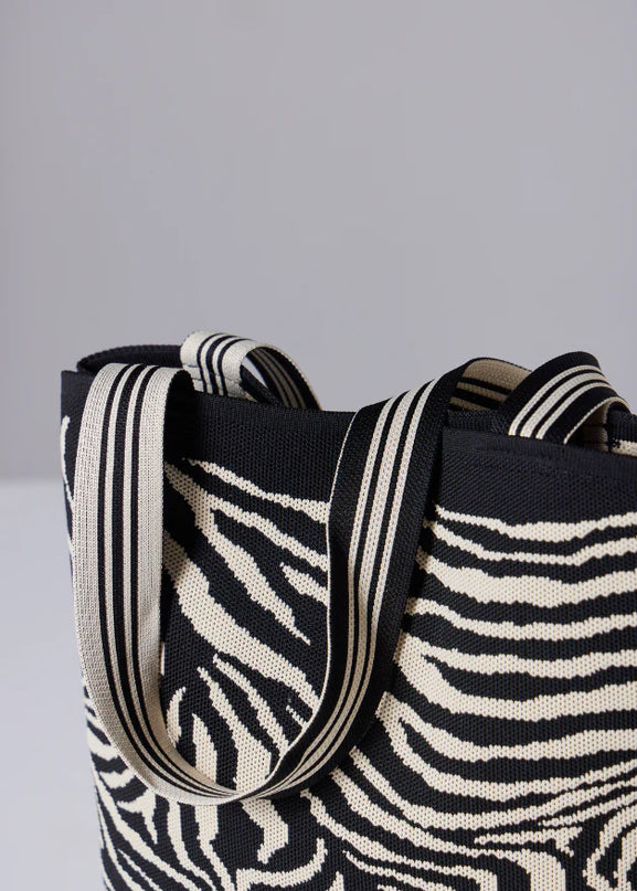 Woven Handbag Zebra