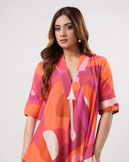 Tangerine Swirl Dress