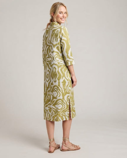 Mandarin Dress - Abstract Print