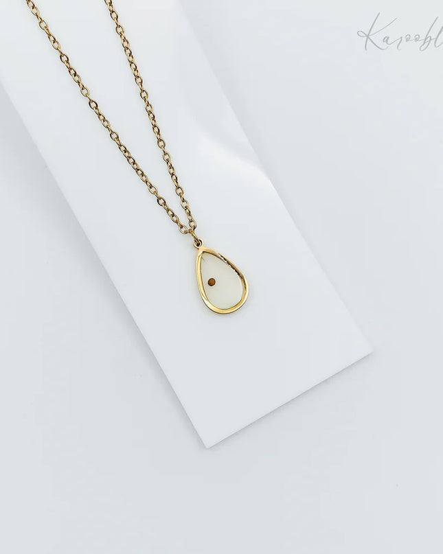 Teardrop Mustard Seed Necklace