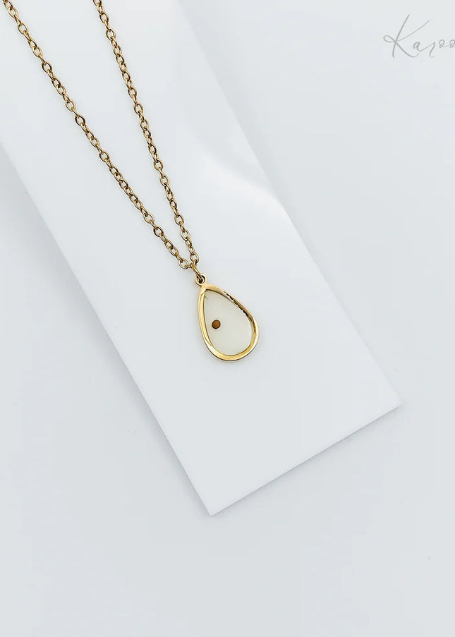Teardrop Mustard Seed Necklace