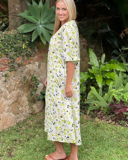 Lisa in Bloom - Green Floral