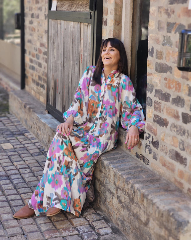 Sally Maxi Warp Floral Dress