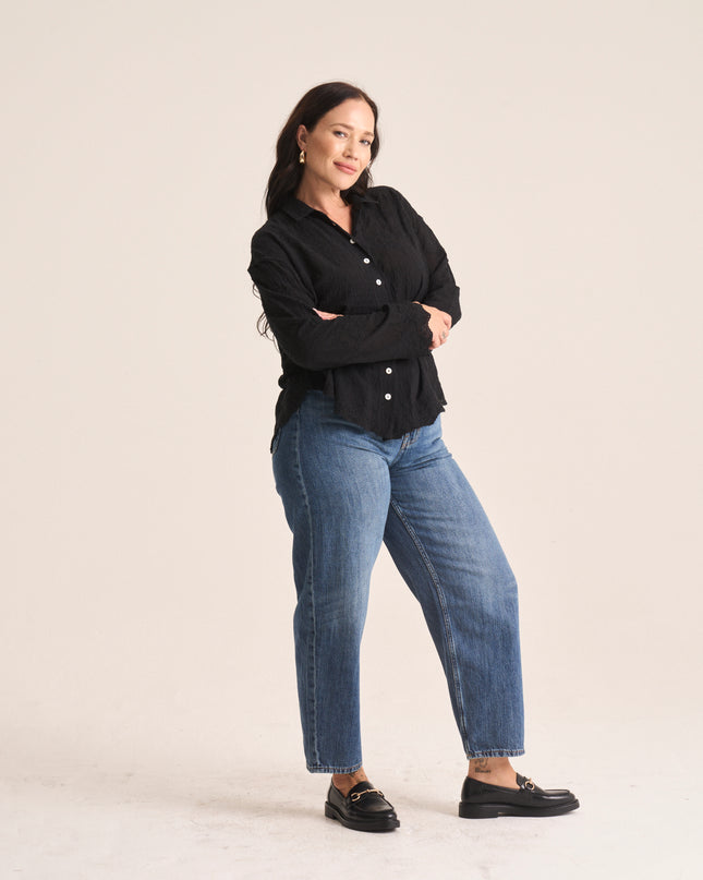 Lavish Embroidered Black Shirt