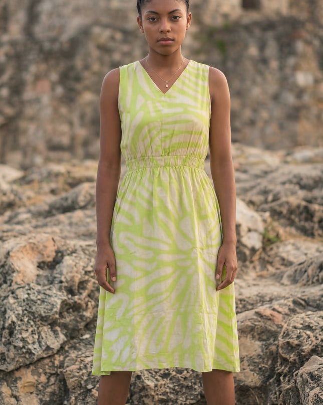 Lime Green Midi Dress