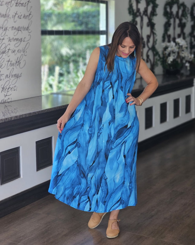 Louise Dress - Ocean Haze