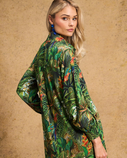 Hailey Shirt Dress - Amazon Cheetah