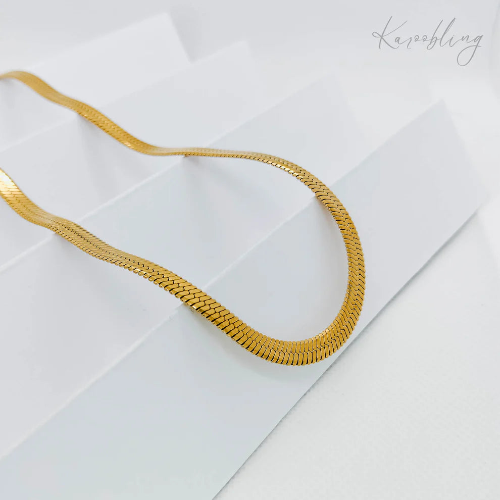 18K Gold Plated Snake Chain Necklace