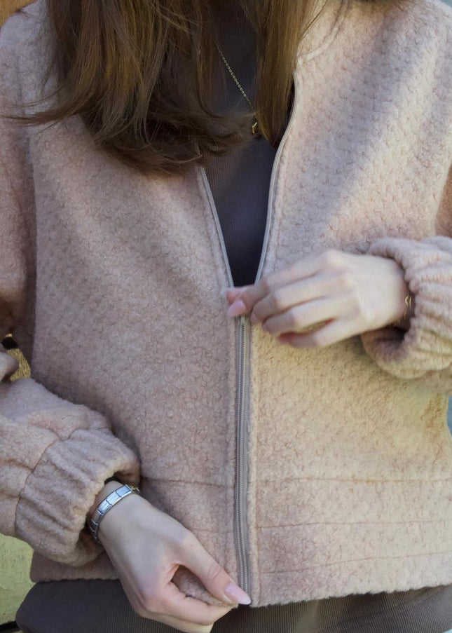 Bomber Jacket - Pink/Stone