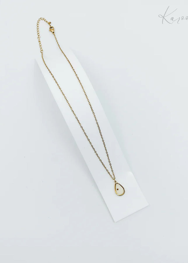 Teardrop Mustard Seed Necklace