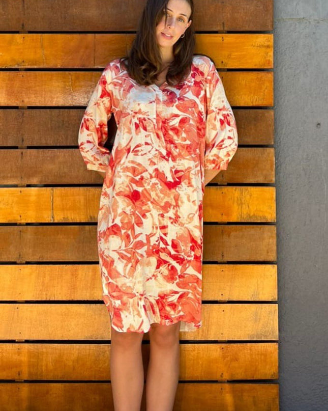 Mandarin Shirt Dress