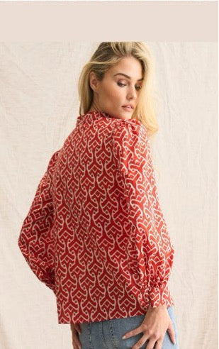 Ladder Voile Blouse