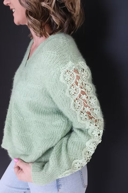 Lime Lace Knit