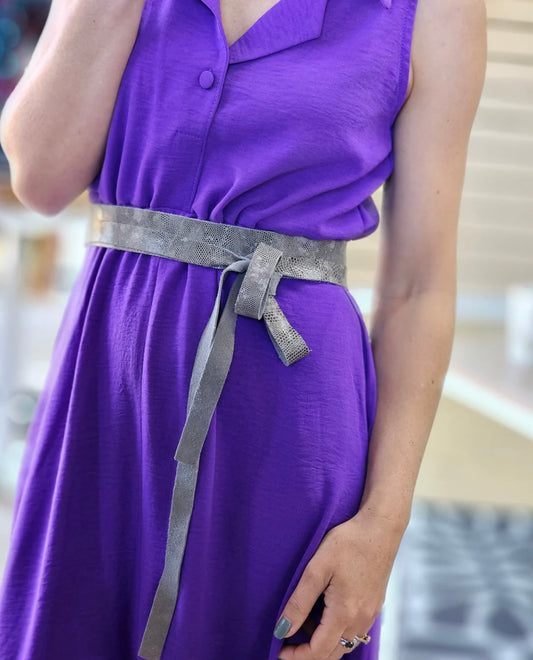 Tanna Wrap Belt Mercury