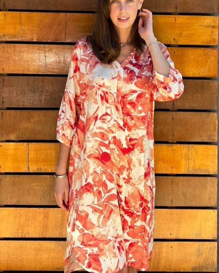 Mandarin Shirt Dress