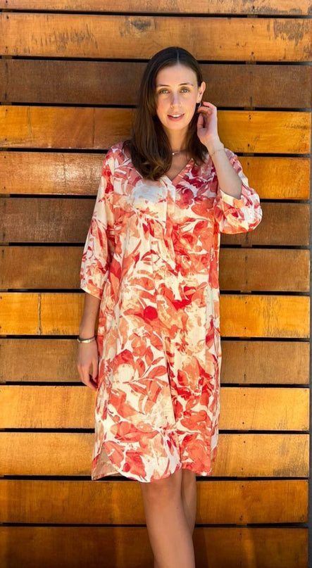 Mandarin Shirt Dress