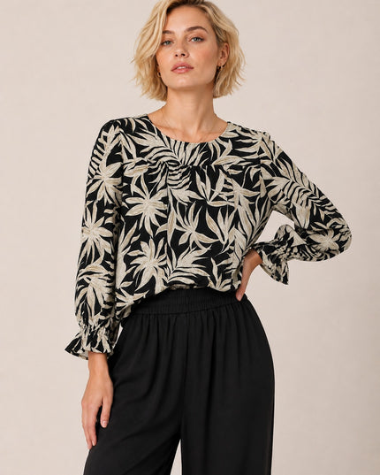 Ziro - Golden Palm Blouse
