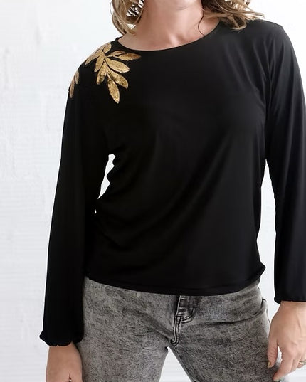 Gold Leaf Black Top
