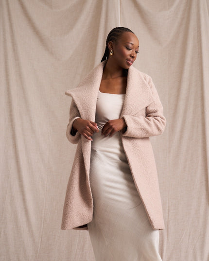 Boiled Wool Coat - Mink