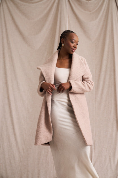 Boiled Wool Coat - Mink