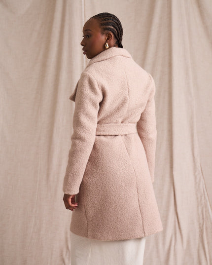 Boiled Wool Coat - Mink