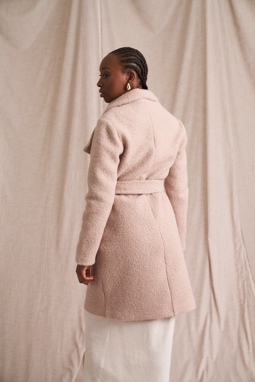 Boiled Wool Coat - Mink
