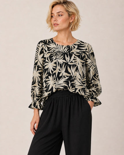 Ziro - Golden Palm Blouse