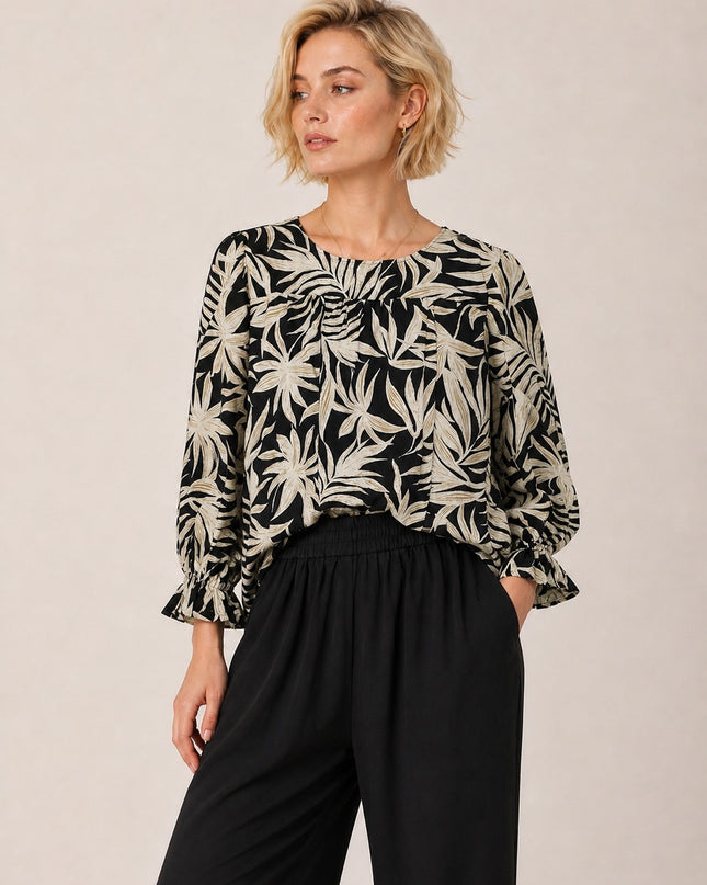 Ziro - Golden Palm Blouse