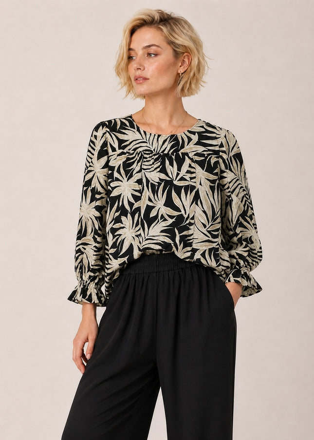 Ziro - Golden Palm Blouse