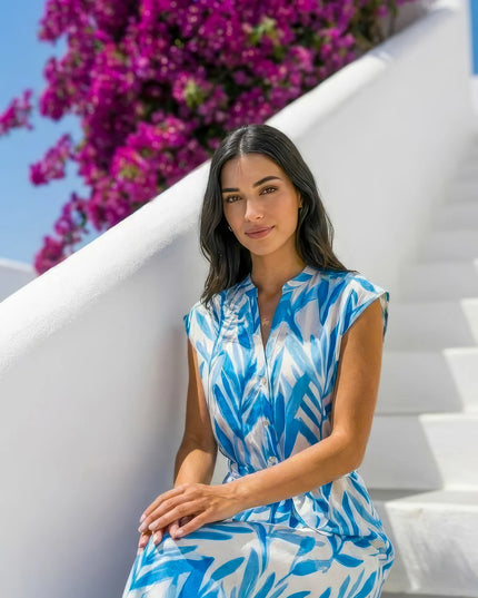 Kyla Vintage Blue Dress