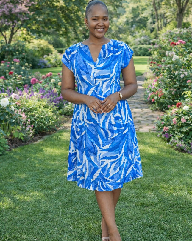Botanical Dress - Blue