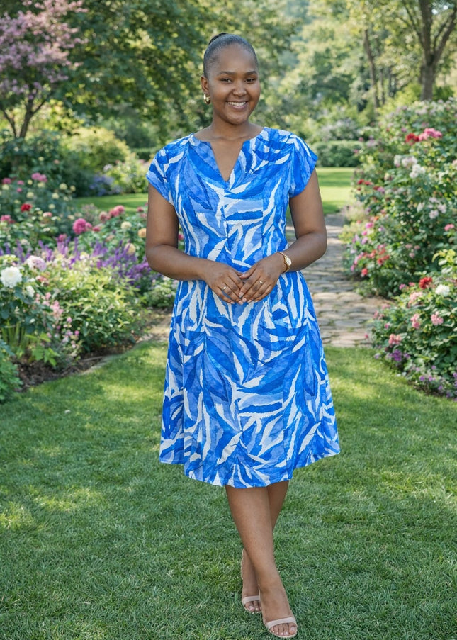 Botanical Dress - Blue
