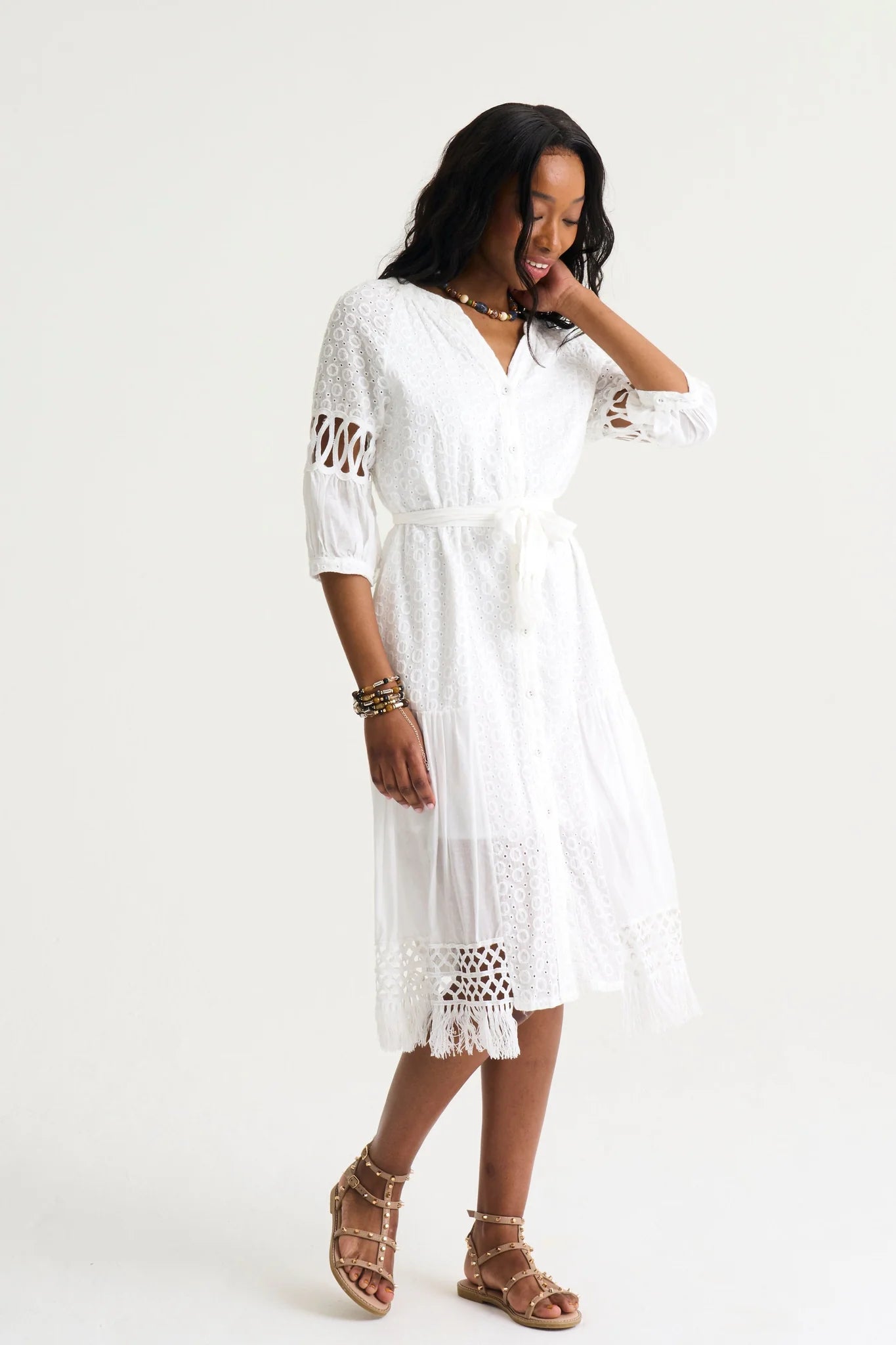 Macrame Midi Dress