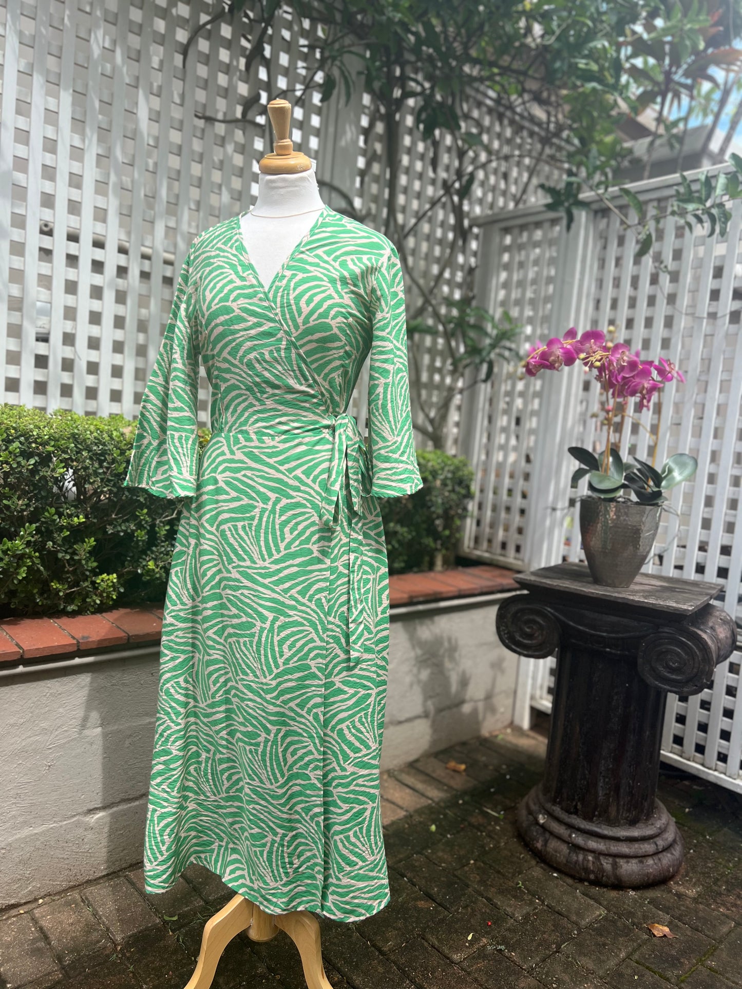 Zebra Wrap Dress