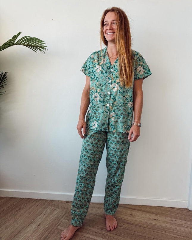 Short Sleeve Indian Cotton Pjs