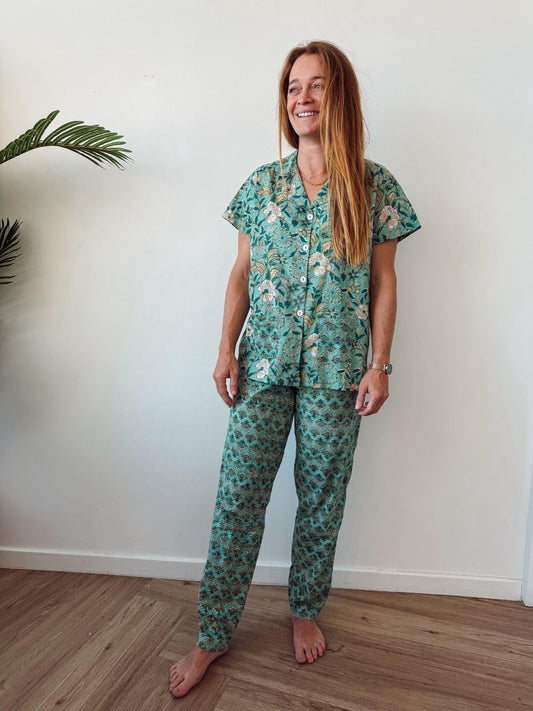 Short Sleeve Indian Cotton Pjs