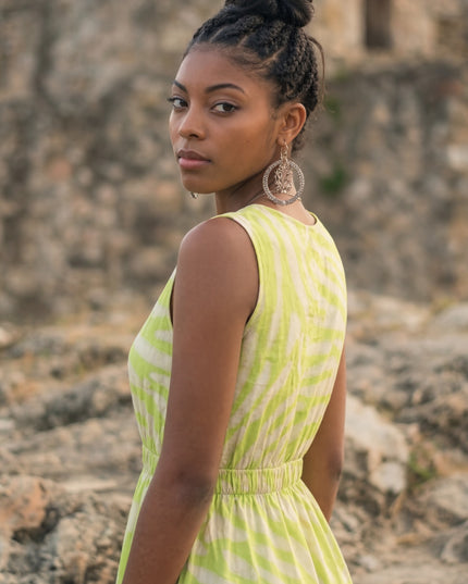Lime Green Midi Dress