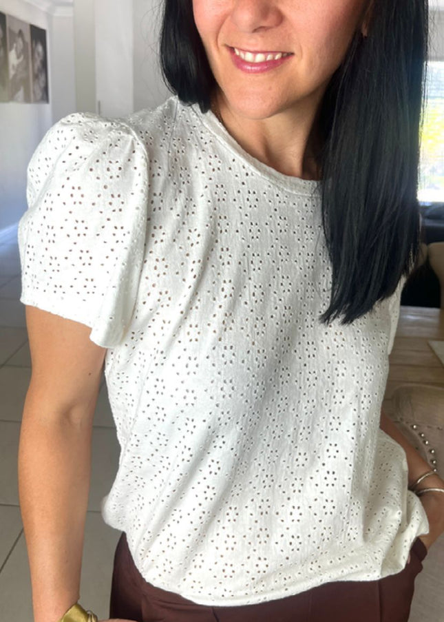 Anglaise White Blouse