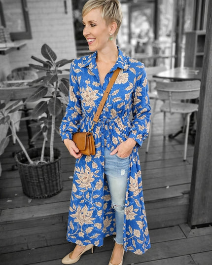 Livvy Dress Azure Saffron