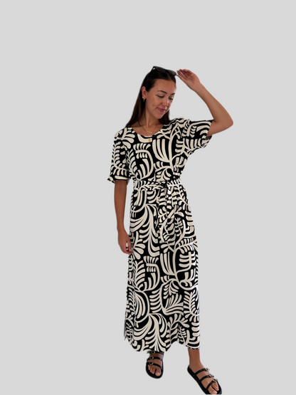 Leah Geometric Maxi Dress