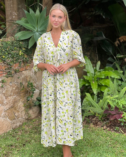 Lisa in Bloom - Green Floral