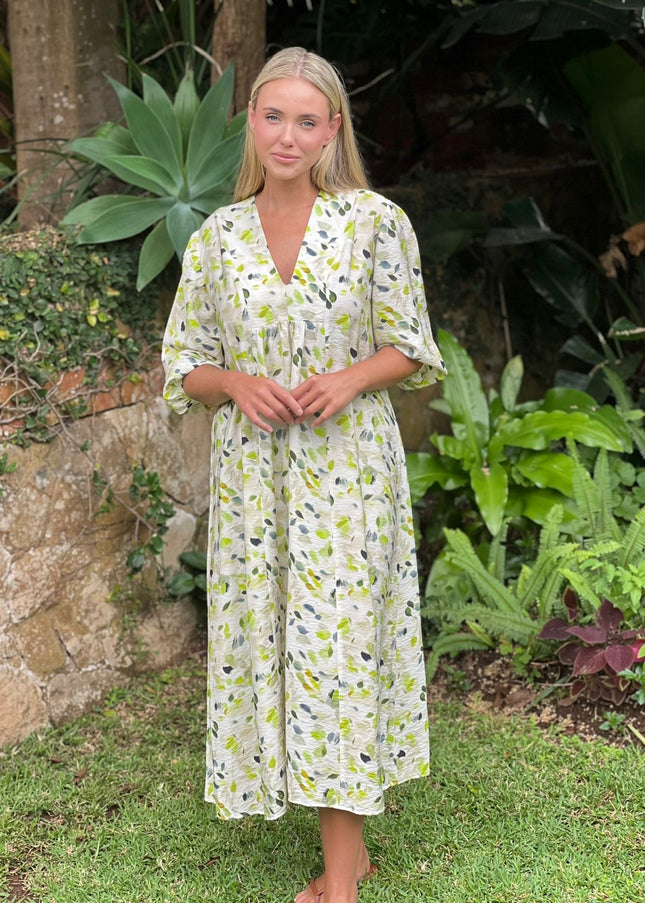 Lisa in Bloom - Green Floral