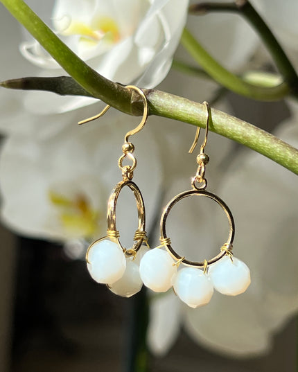 Bohemian White Earrings