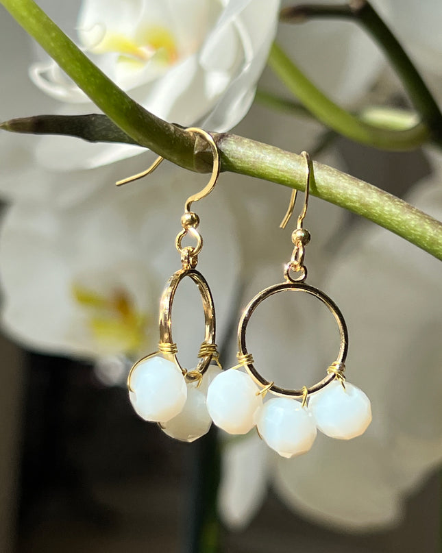 Bohemian White Earrings