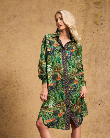 Hailey Shirt Dress - Amazon Cheetah