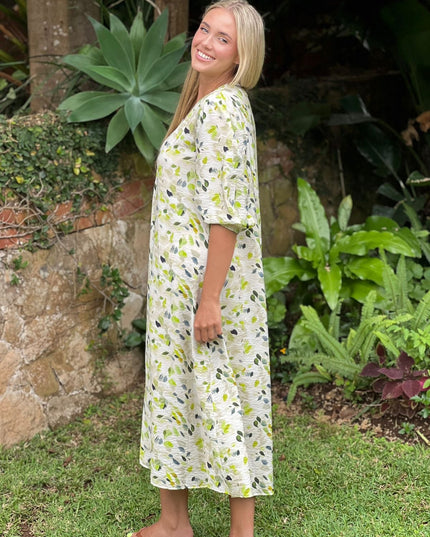 Lisa in Bloom - Green Floral