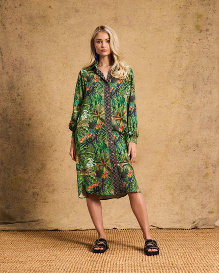 Hailey Shirt Dress - Amazon Cheetah