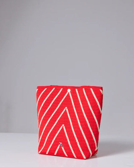 Woven Handbag Crimson