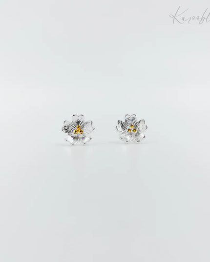 Sterling Silver Flower Studs