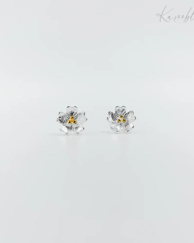 Sterling Silver Flower Studs